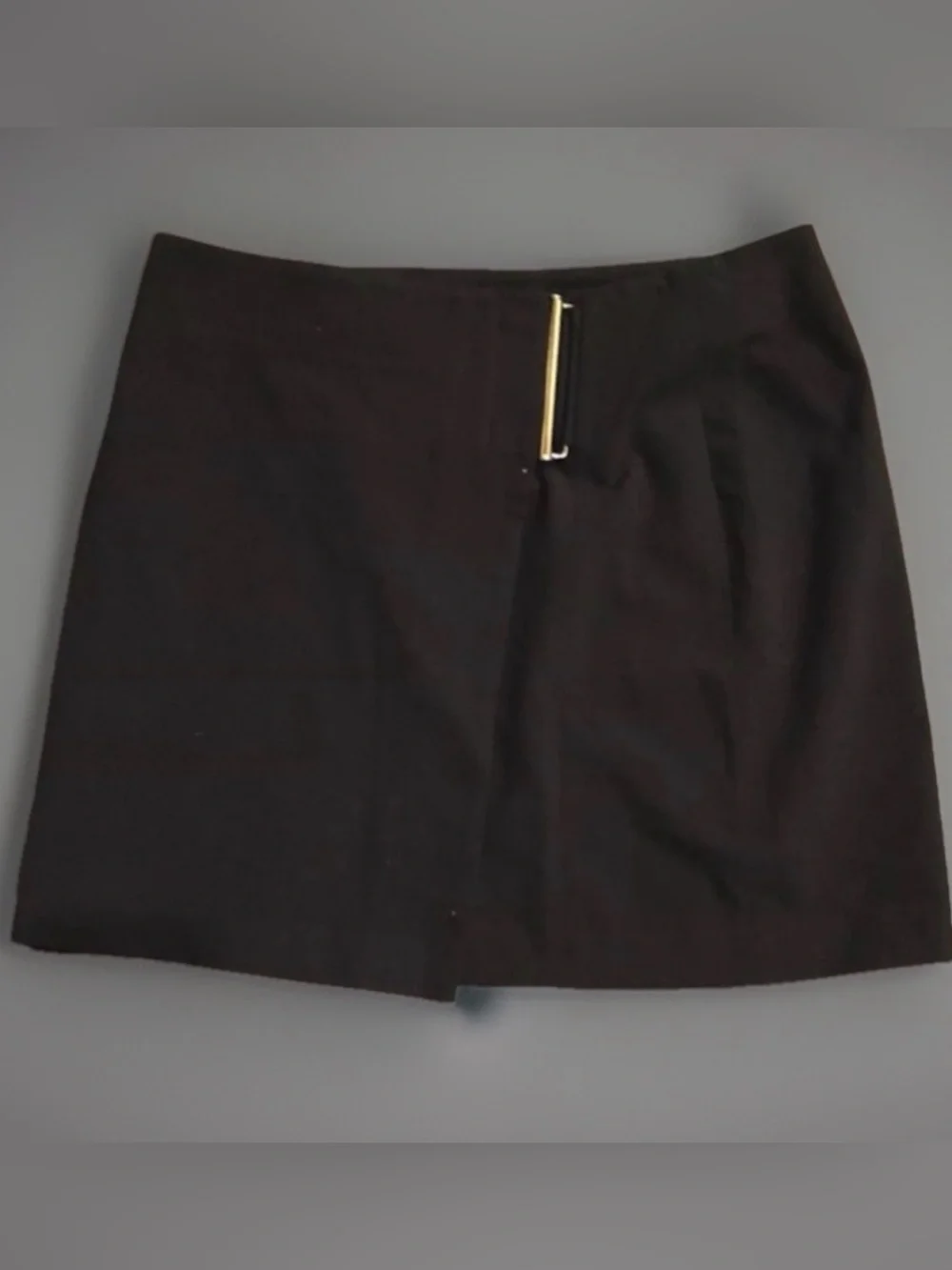 The Limited size 4 Small Stretch Black Dressy Buckle Mini Wrap Skirt
